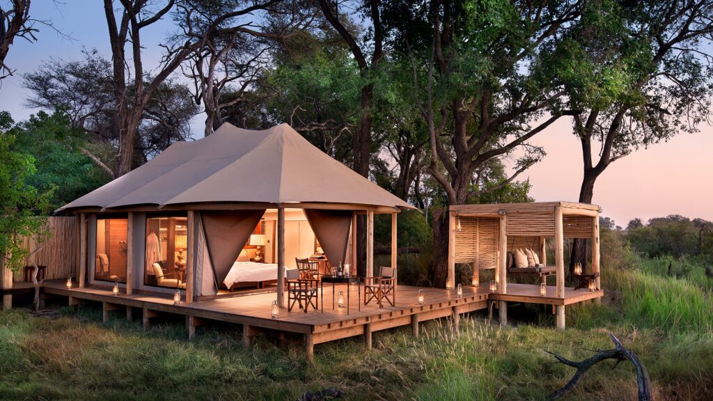 exclusive tented suite at andBeyond nxabega on on a botswana luxury safari in the okavango delta 1