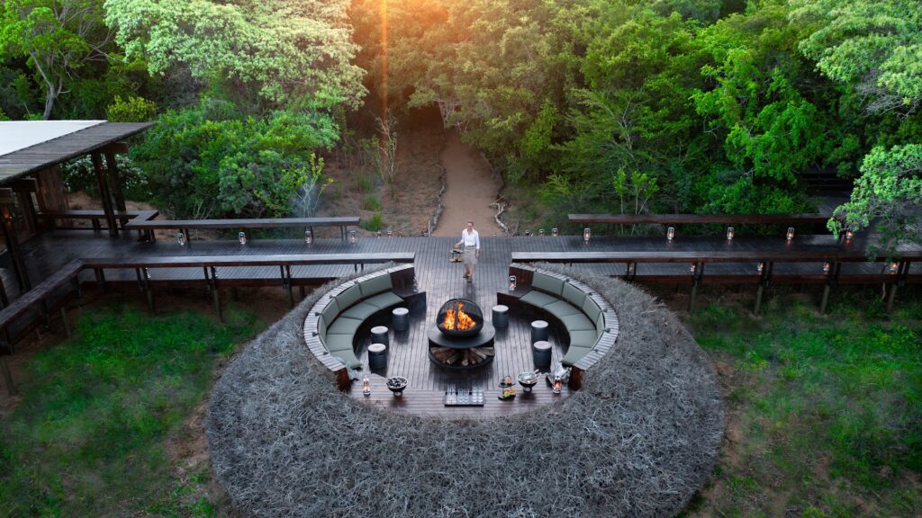 South Africa Phinda Forest Lodge Guest Area Firepit 4