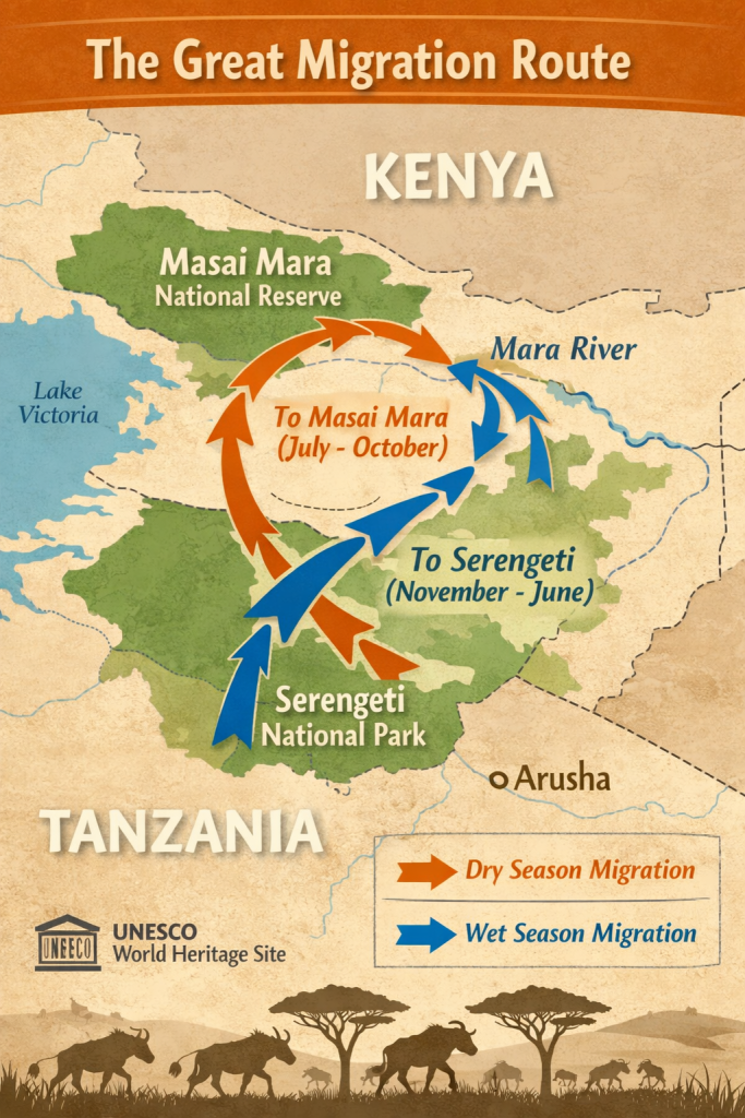 The Great Migration route map 10