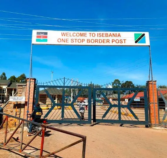 Welcome to Isebania One Stop Border Post gate on the Kenya–Tanzania border