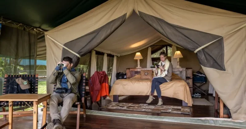 Luxury tent inside the masai mara